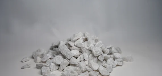 a pile of small white rocks