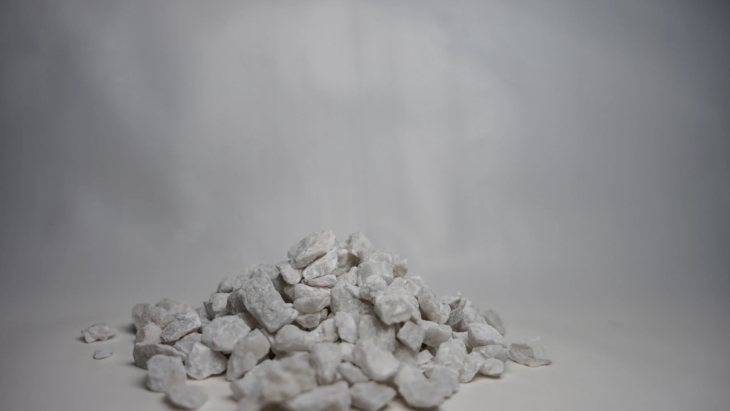 a pile of small white rocks