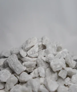 a pile of small white rocks