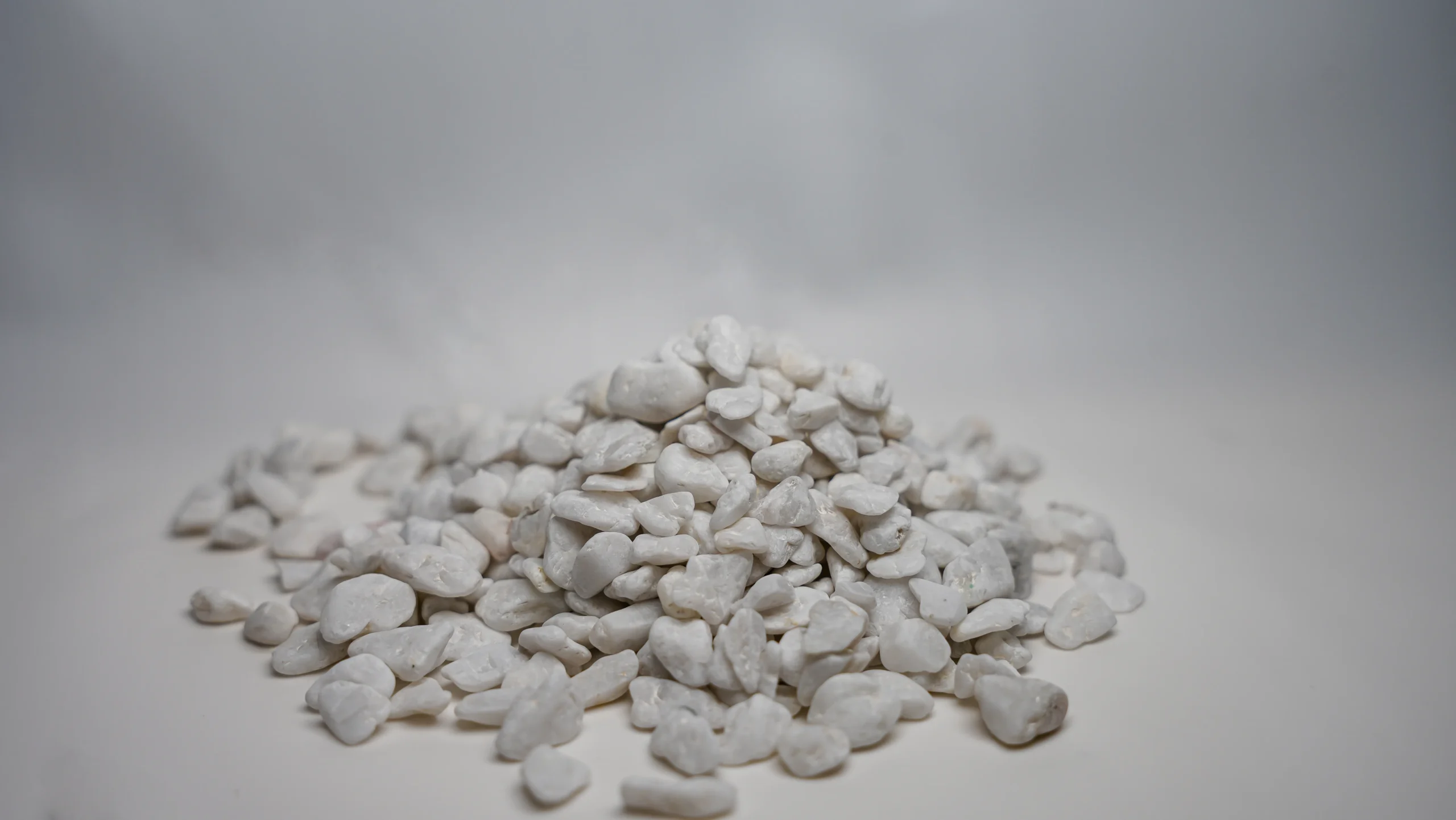 a pile of white rocks