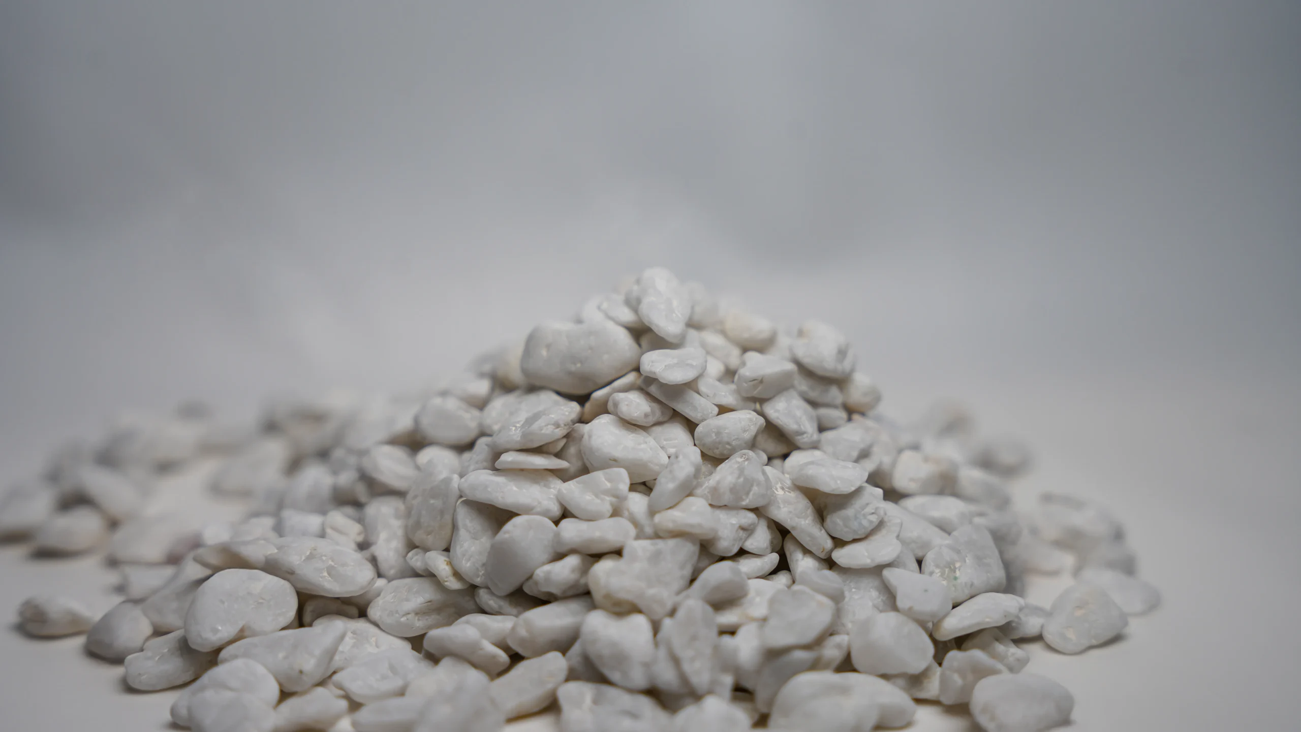 a pile of white rocks