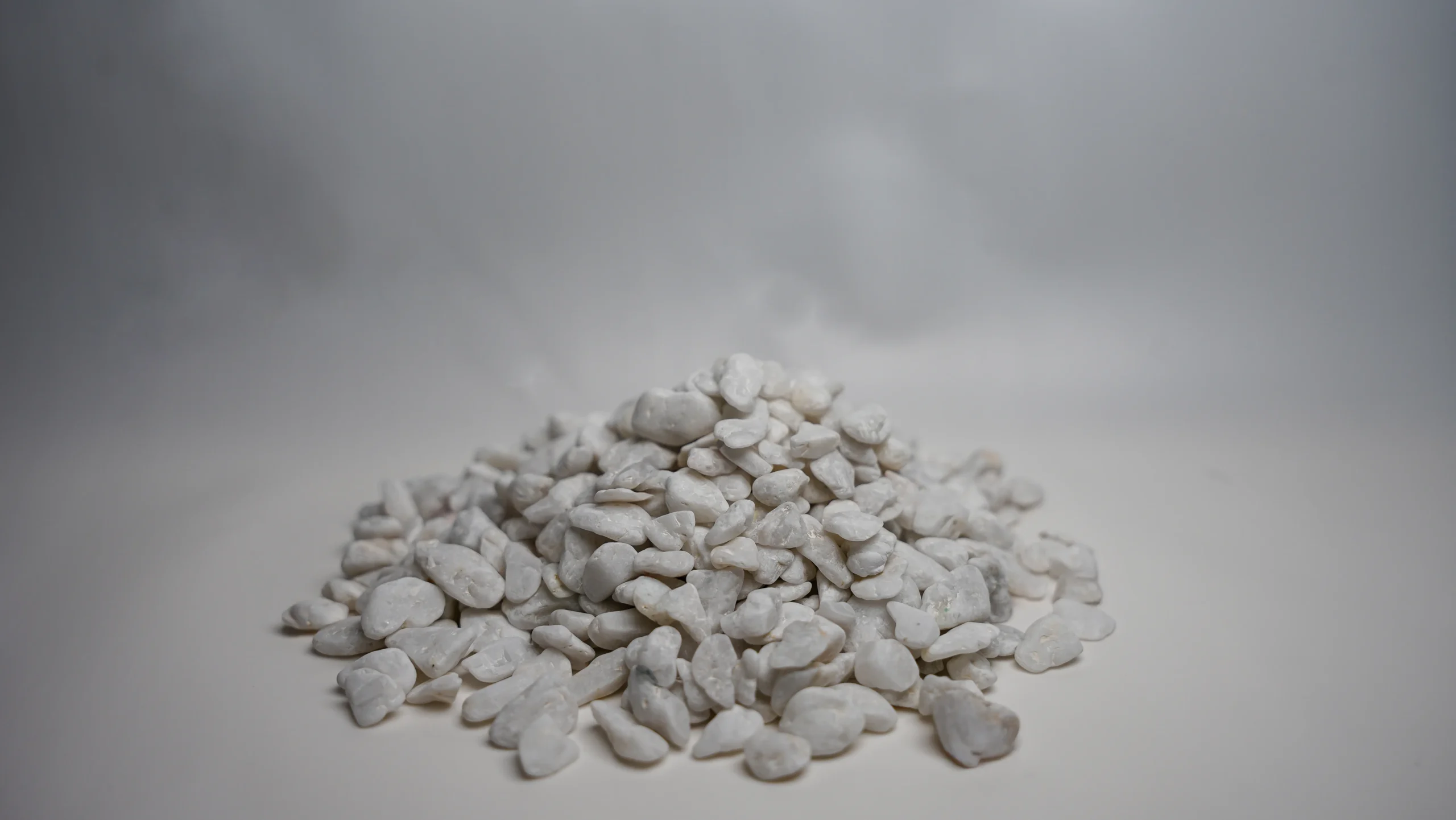 a pile of white rocks