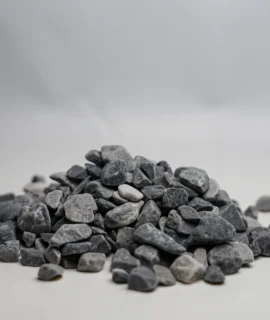 a pile of black rocks