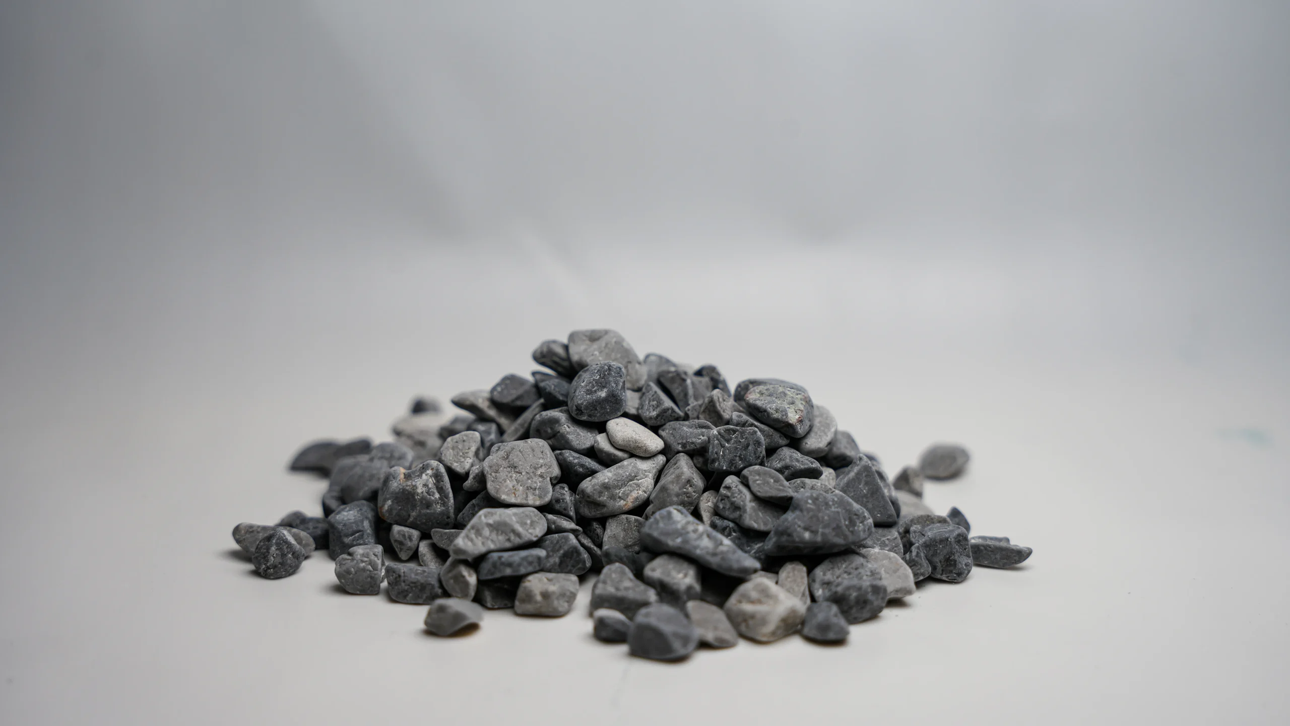 a pile of black rocks