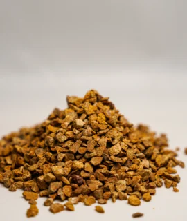 A pile of brown beans