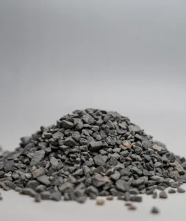 a pile of small black rocks