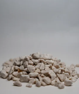 a pile of small white rocks
