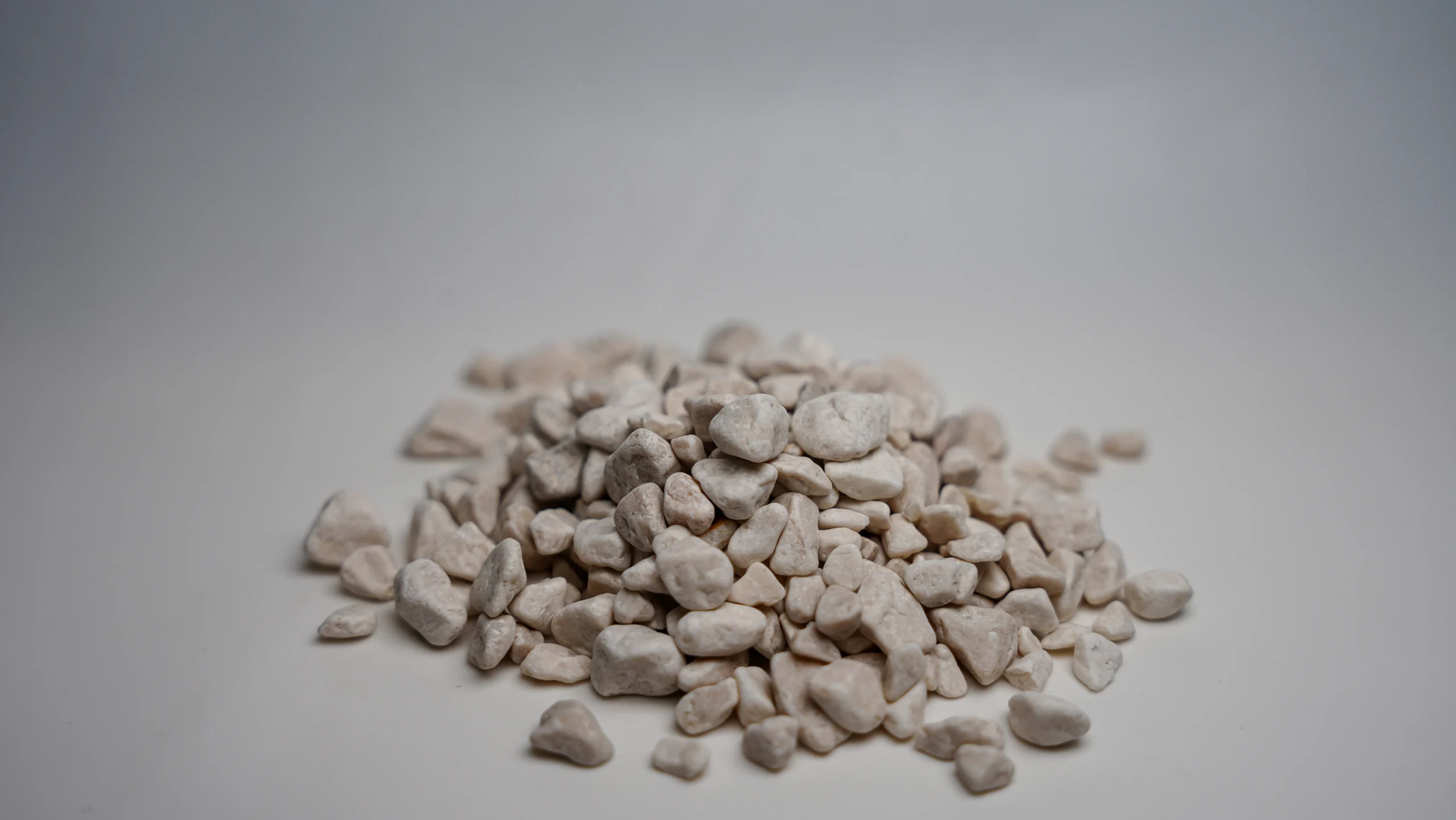 a pile of small white rocks
