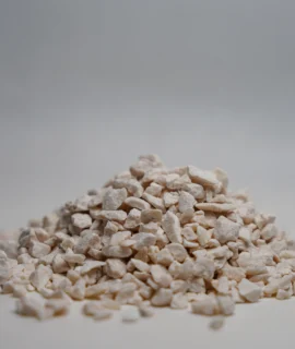 a pile of small white rocks