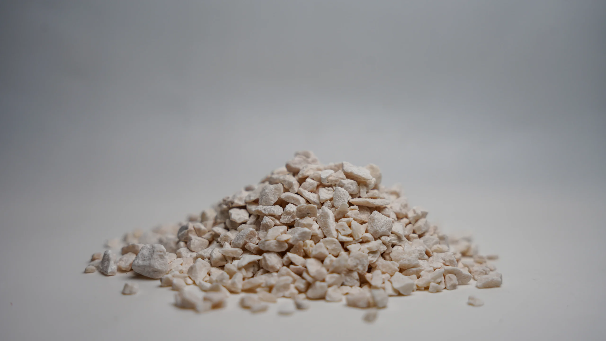 a pile of small white rocks