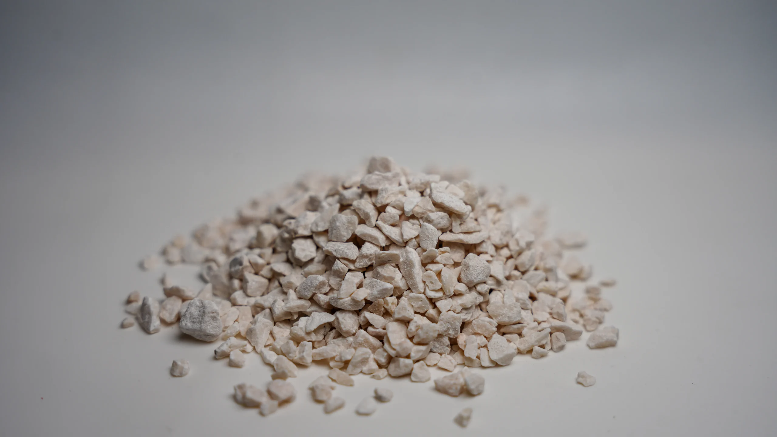 a pile of small white rocks