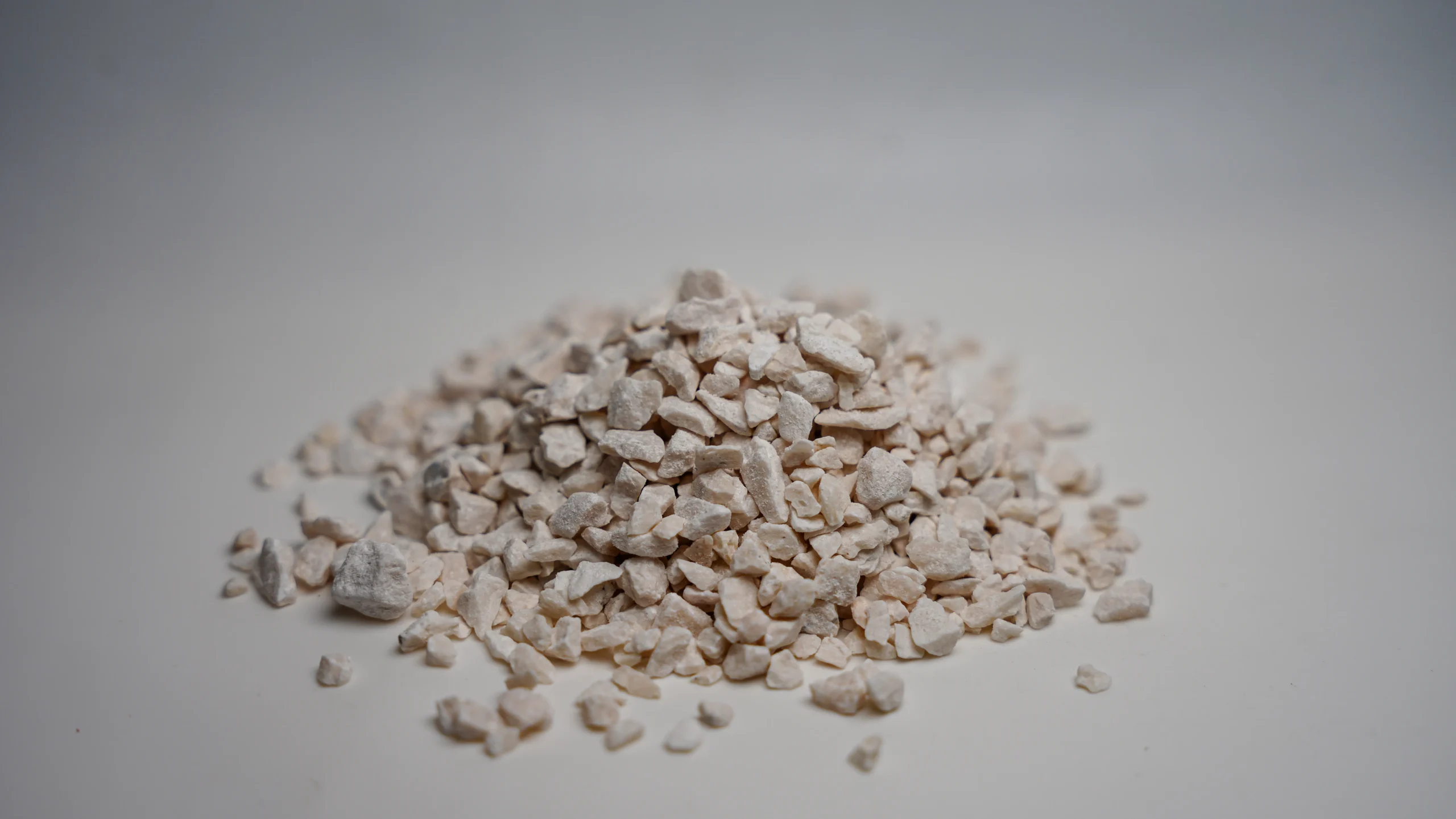 a pile of small white rocks